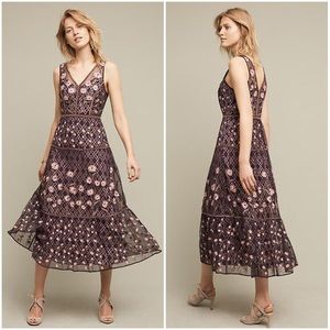 Moulinette Soeurs Anthropologie Beaded Boho Gown